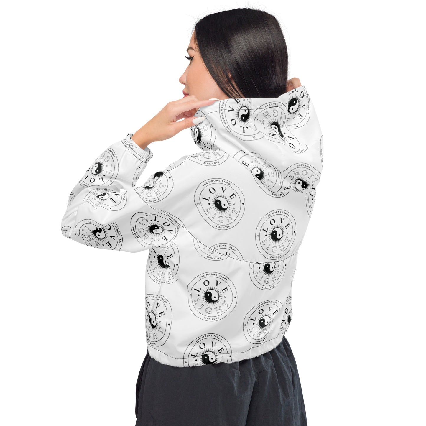 Love and Light Cropped Windbreaker Jacket