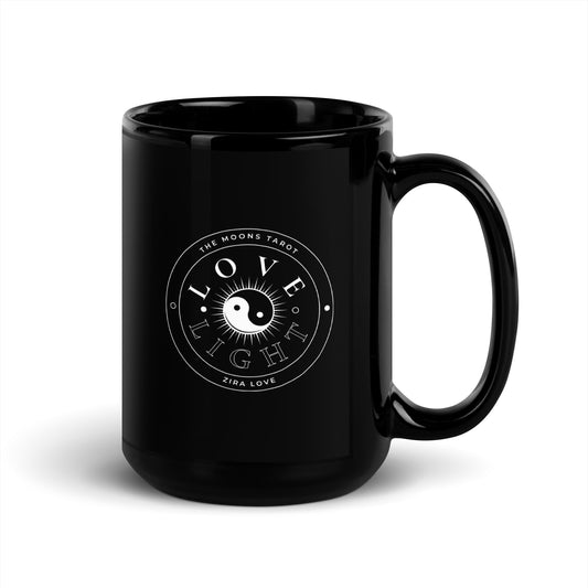 Love & Light Black Glossy Mug