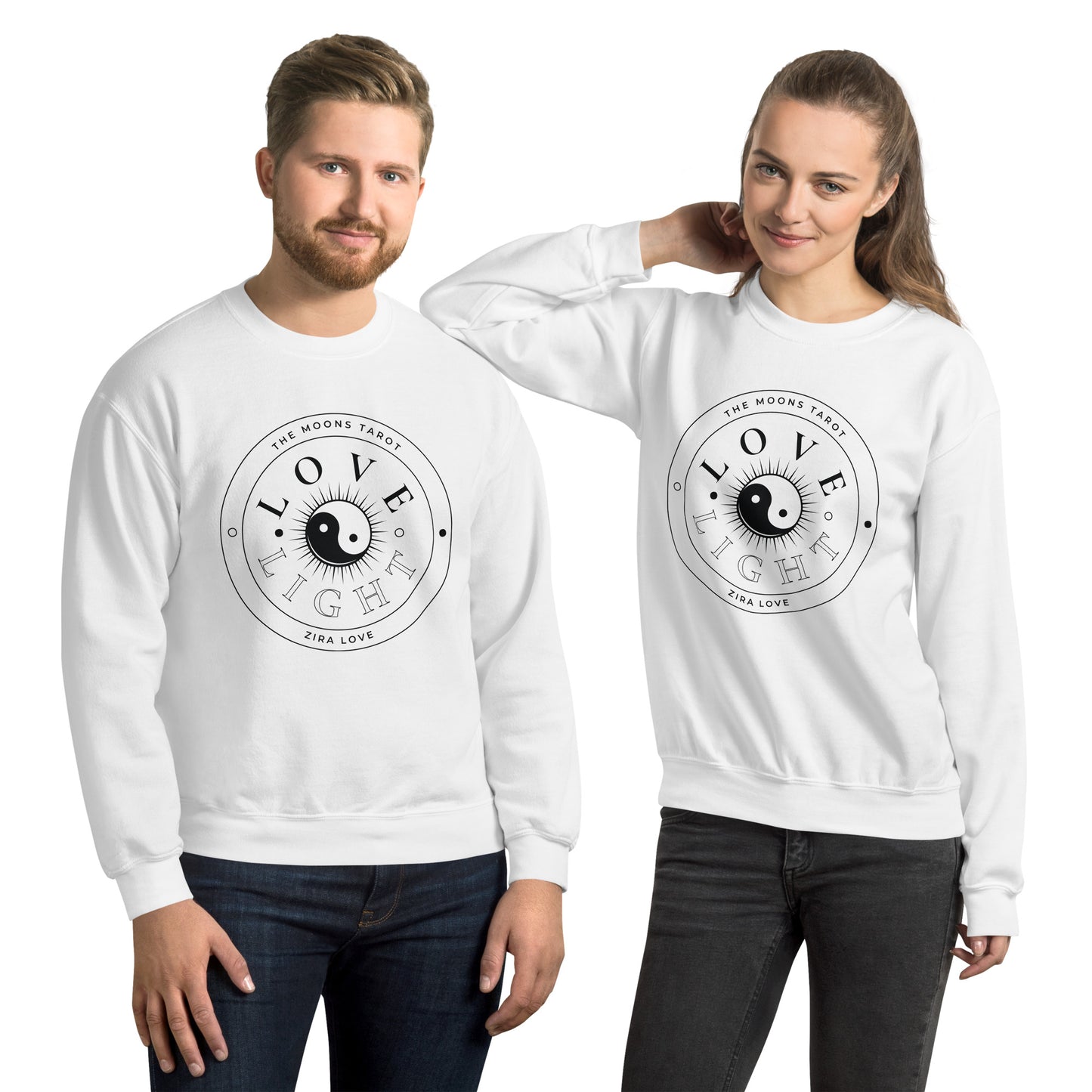 Love and Light Unisex Crewneck Sweatshirt : Black