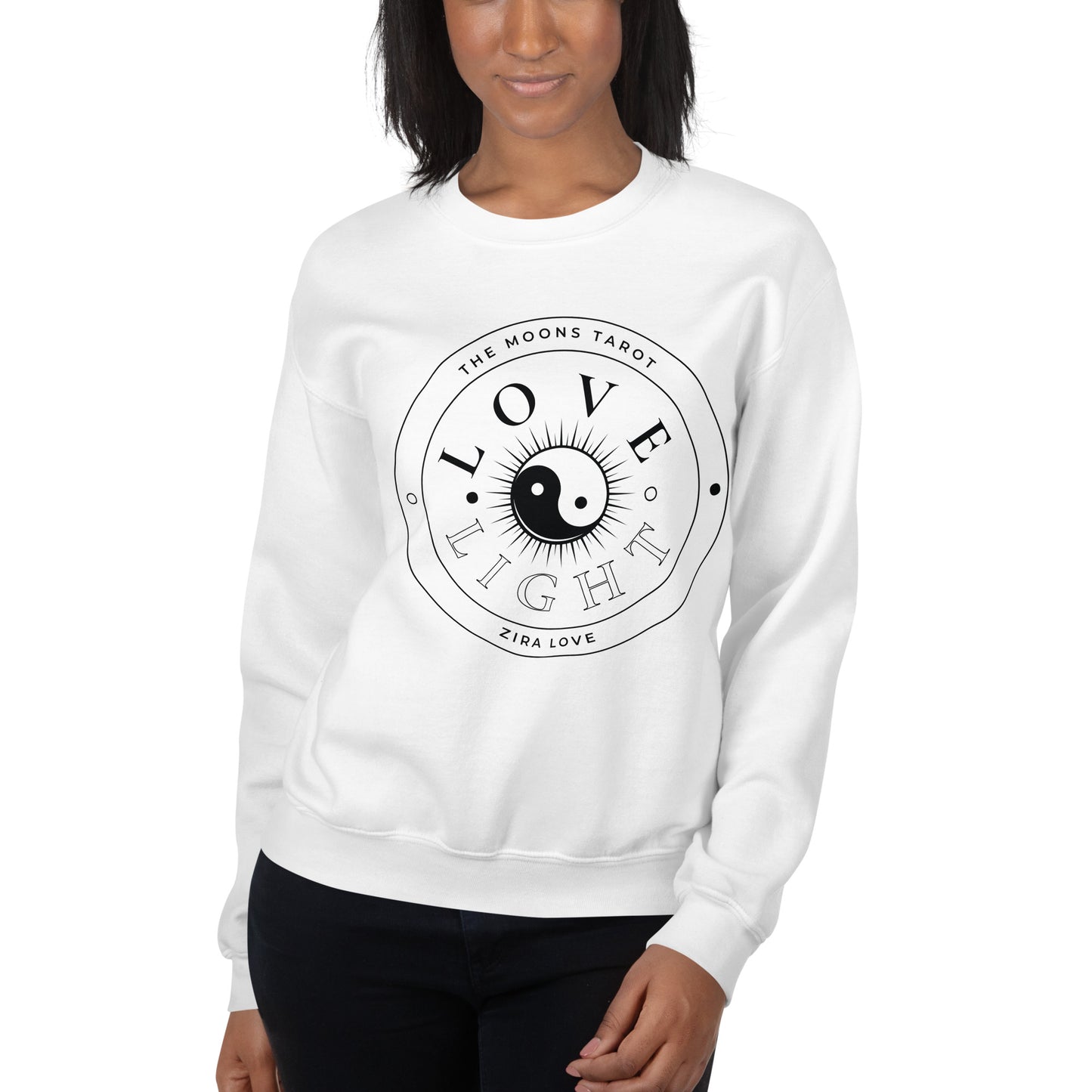Love and Light Unisex Crewneck Sweatshirt : Black